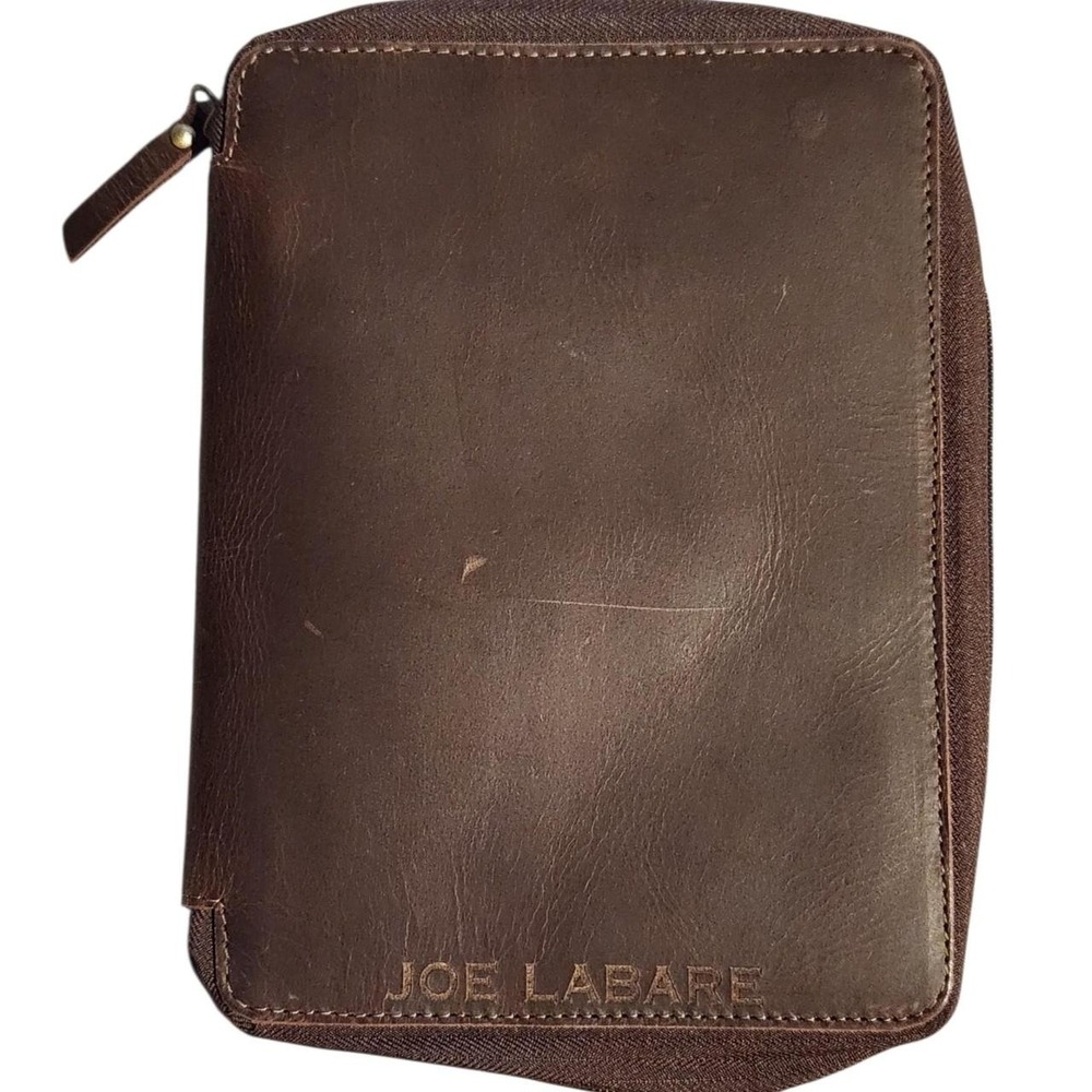 Old Money Espresso Professional Premium Zippered Brown Leather Folio Tech Case
